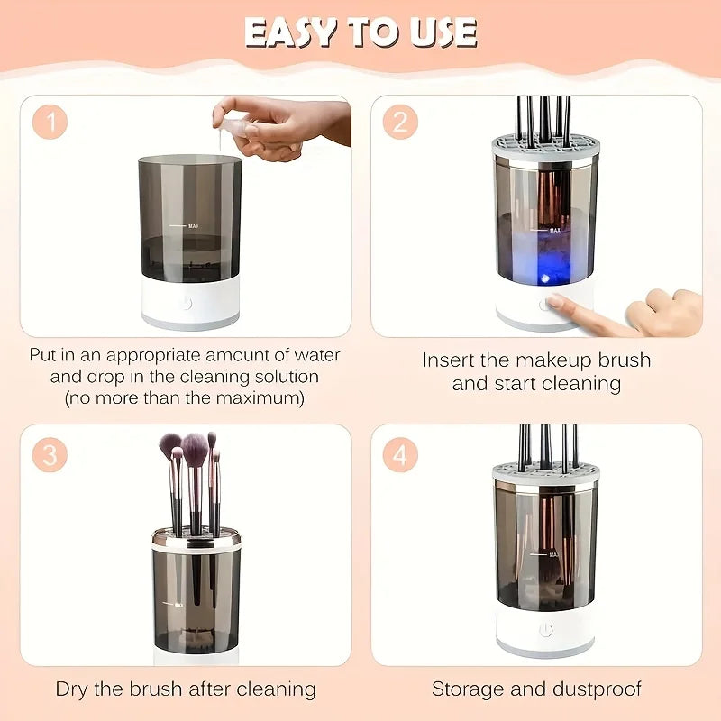 3-in-1 Automatic Makeup Brush Cleaning and Drying Stand